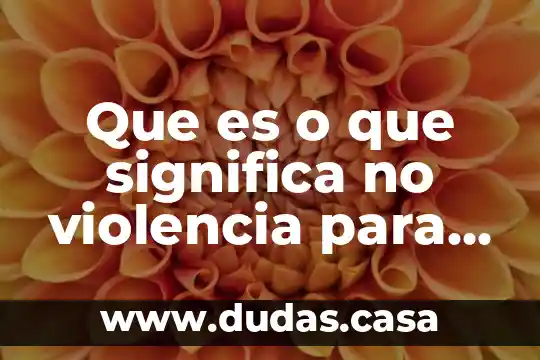 Que es o que significa no violencia para la mujer