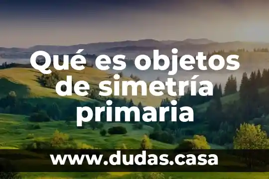 Qué es objetos de simetría primaria