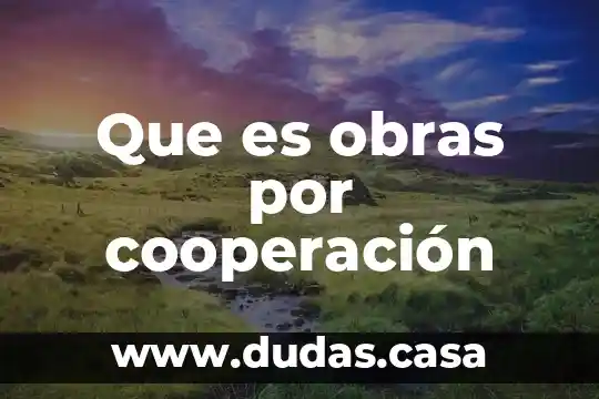 Que es obras por cooperación