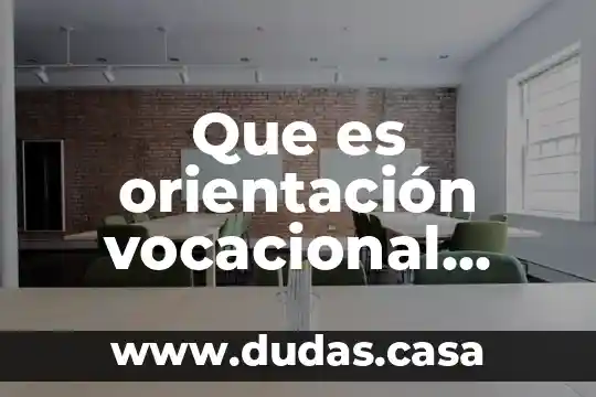 Que es orientación vocacional animadas