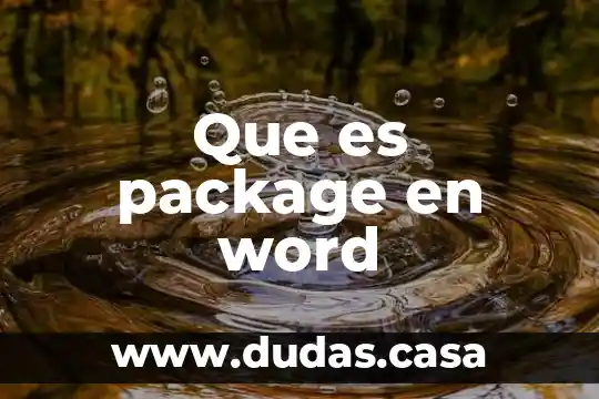 Que es package en word
