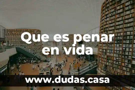 Que es penar en vida
