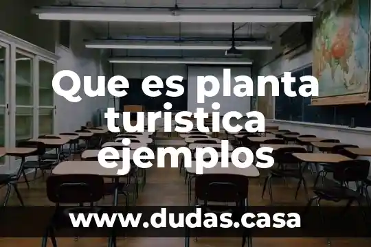Que es planta turistica ejemplos
