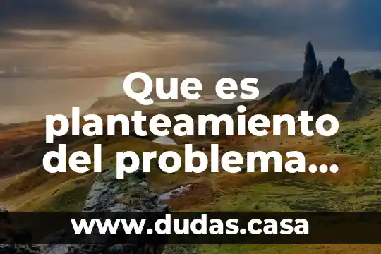 Que es planteamiento del problema en apa