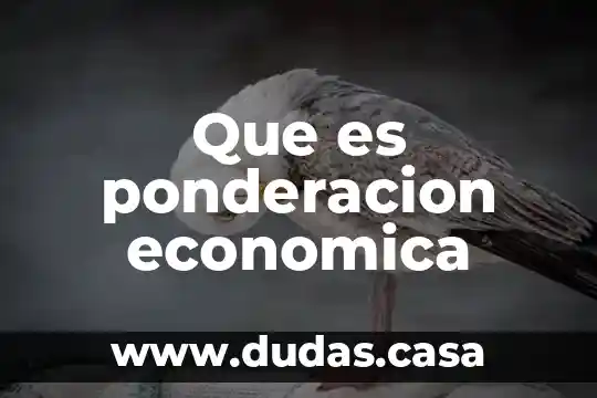 Que es ponderacion economica