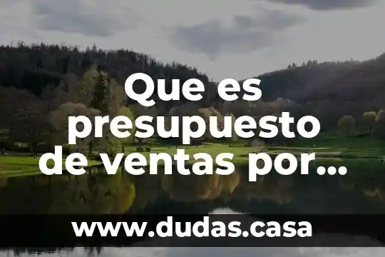 Que es presupuesto de ventas por cobrar
