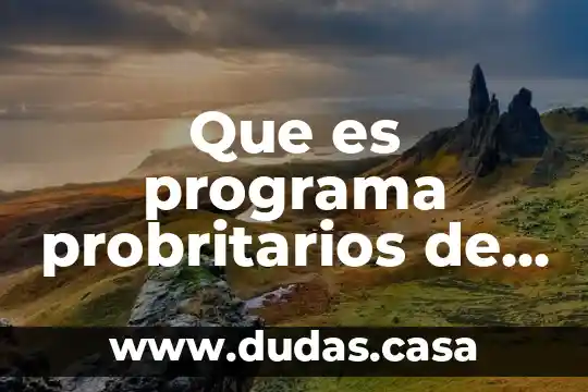 Que es programa probritarios de enfermeria