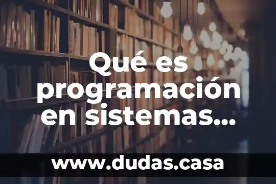 Qué es programación en sistemas mecatrónicos