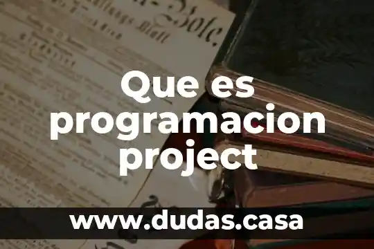 Que es programacion project