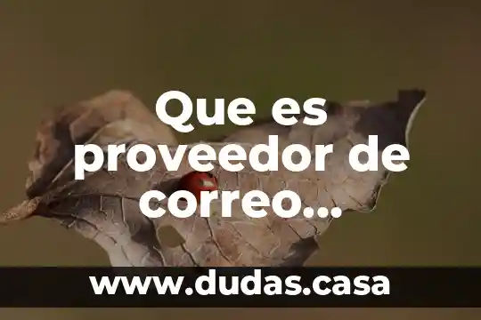 Que es proveedor de correo electronico