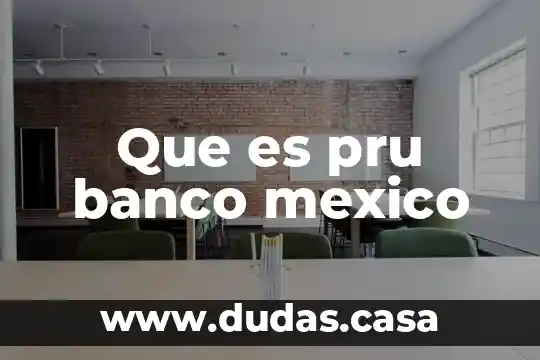 Que es pru banco mexico