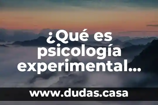 ¿Qué es psicología experimental Slide Share?