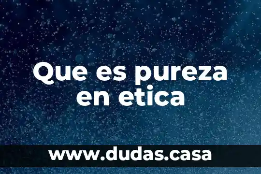Que es pureza en etica