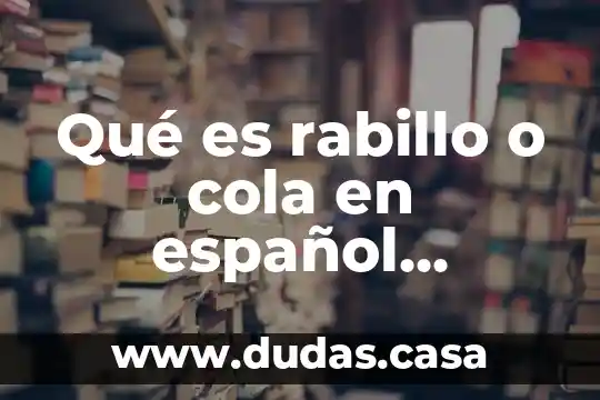Qué es rabillo o cola en español materia