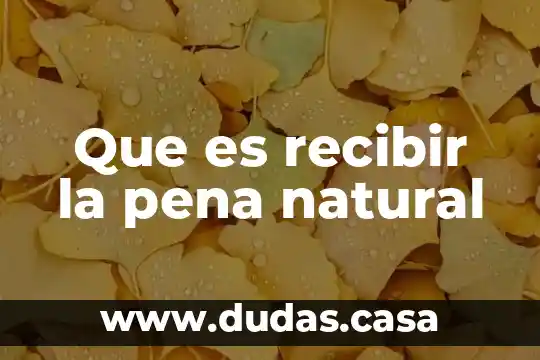 Que es recibir la pena natural