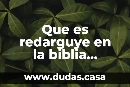 Que es redarguye en la biblia ejercicios