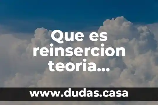 Que es reinserción en derecho penal 7 Que es reinsercion teoria constitucional