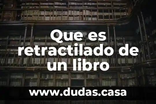 Que es retractilado de un libro