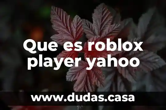 Que es roblox player yahoo