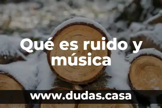 Qué es ruido y música