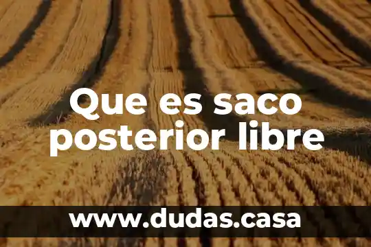 Que es saco posterior libre