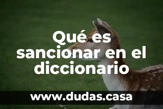 Qué es sancionar en el diccionario