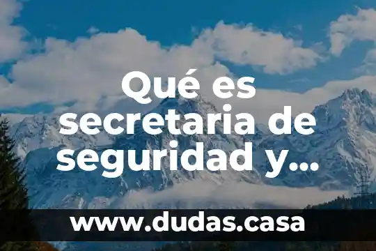 Qué es secretaria de seguridad y protección ciudadana