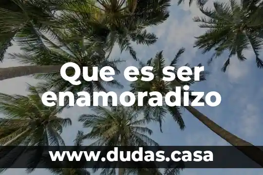Que es ser enamoradizo
