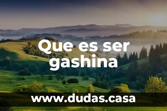 Que es ser gashina