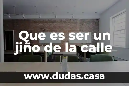 Que es ser un jiño de la calle