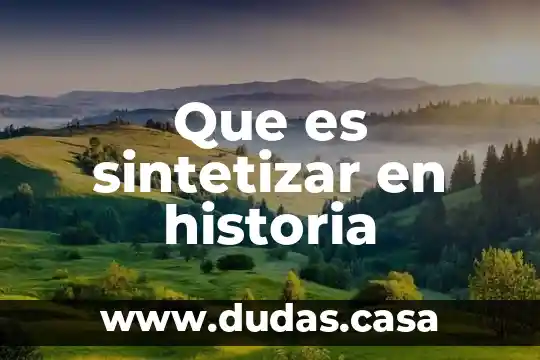 Que es sintetizar en historia