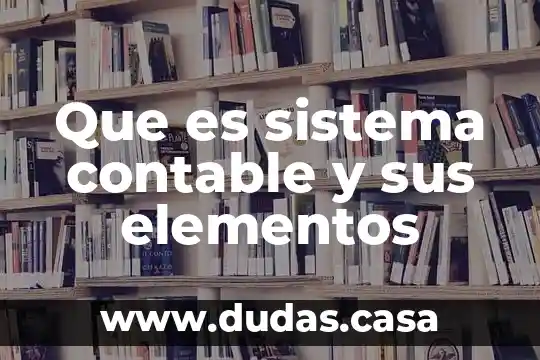 Que es sistema contable y sus elementos
