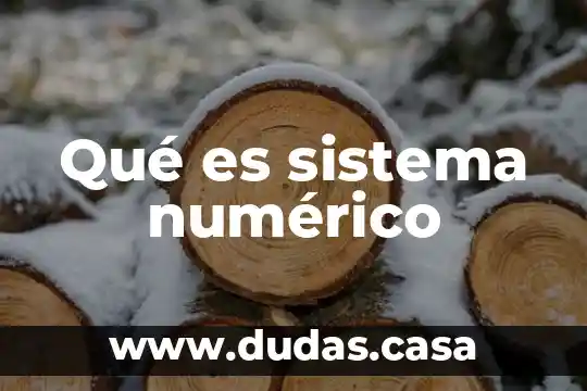 Qué es sistema numérico