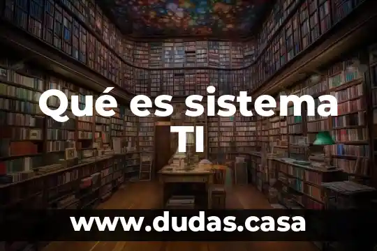 Qué es sistema TI