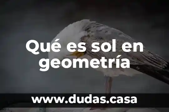 Qué es sol en geometría