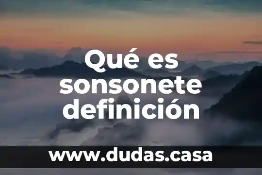 Qué es sonsonete definición