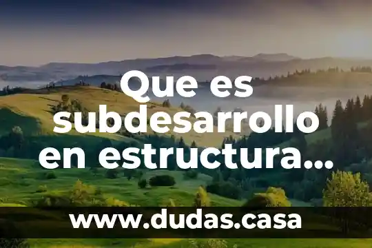 Que es subdesarrollo en estructura socioeconomica de mexico
