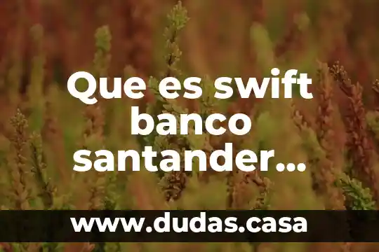 Que es swift banco santander mexico df