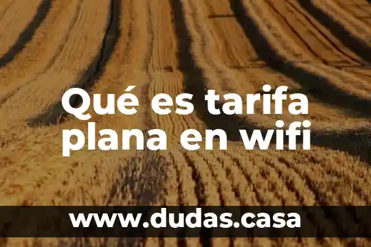 Qué es tarifa plana en wifi