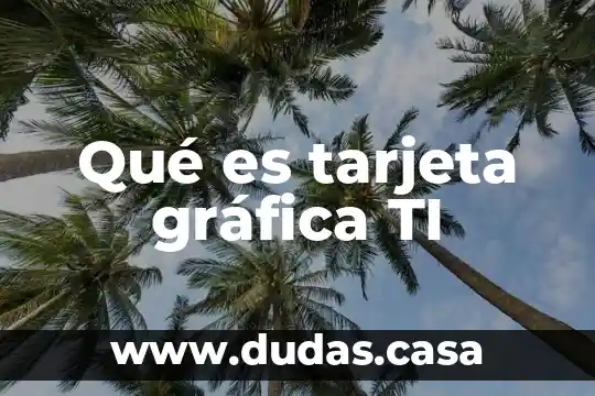 Qué es tarjeta gráfica TI