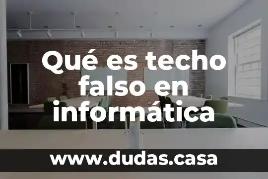 Qué es techo falso en informática