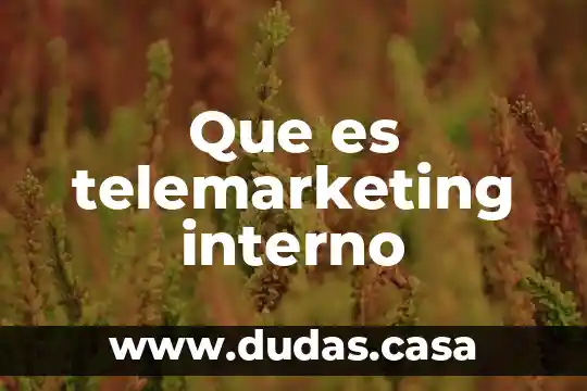 Que es telemarketing interno
