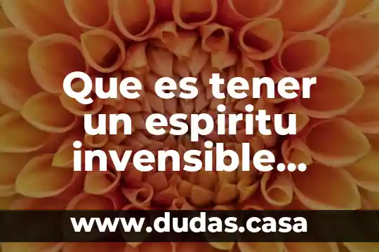 Que es tener un espiritu invensible segun nick vujicic