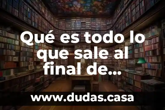 Qué es todo lo que sale al final de Minecraft