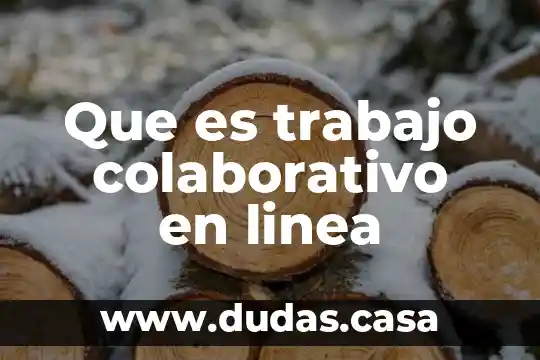 Que es trabajo colaborativo en linea