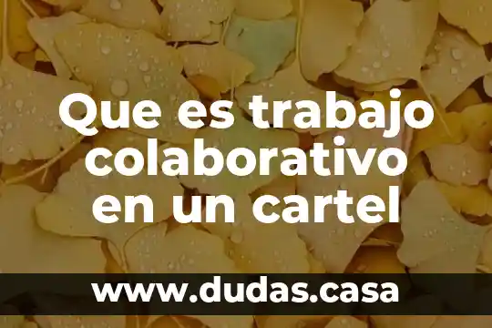 Que es trabajo colaborativo en un cartel