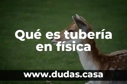 Qué es tubería en física