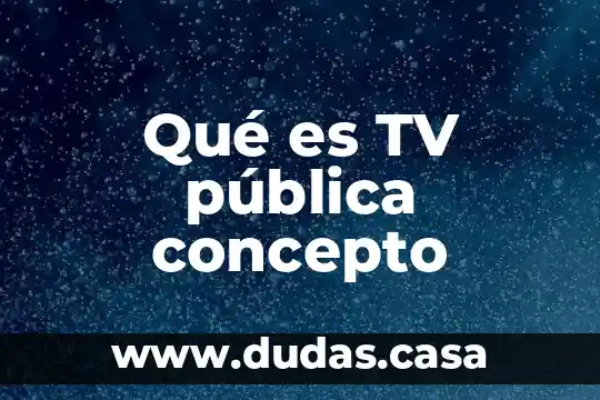 Qué es TV pública concepto