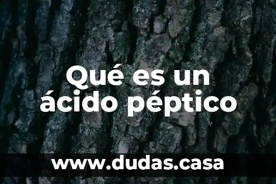 Qué es un ácido péptico