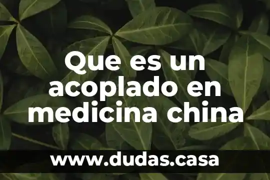 Que es un acoplado en medicina china